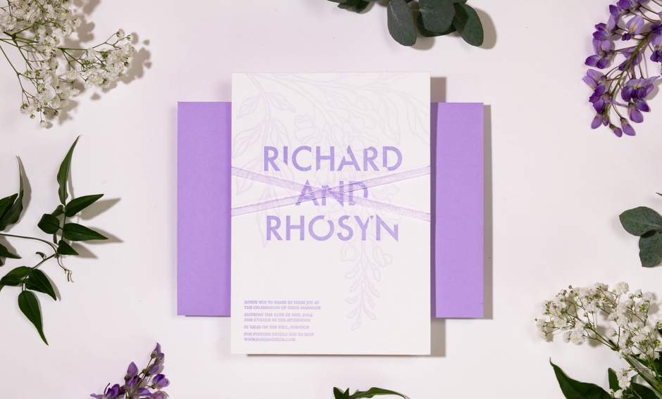 Heacham Letterpress Wedding Suite
